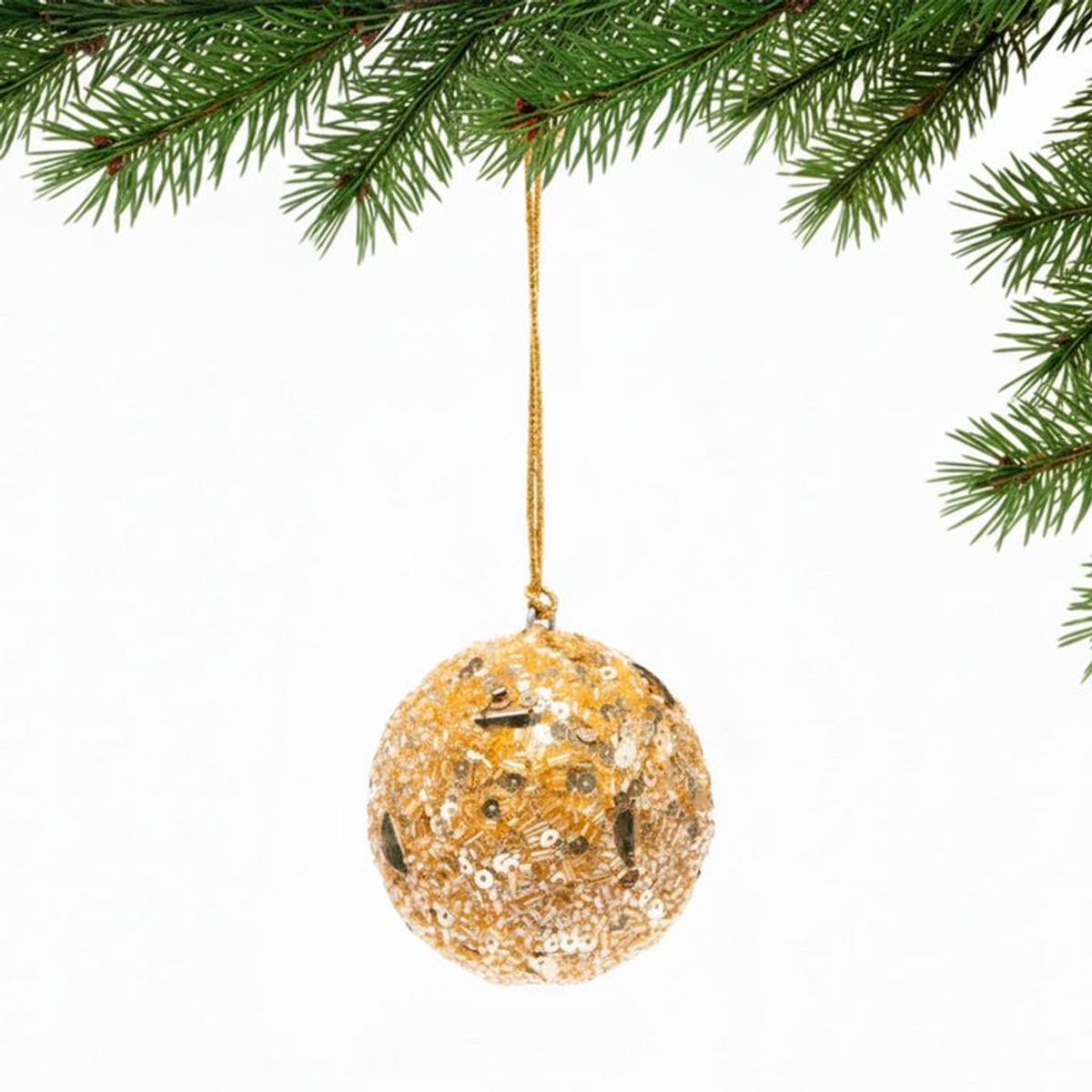 MICA - Bola adorno de árbol dorada