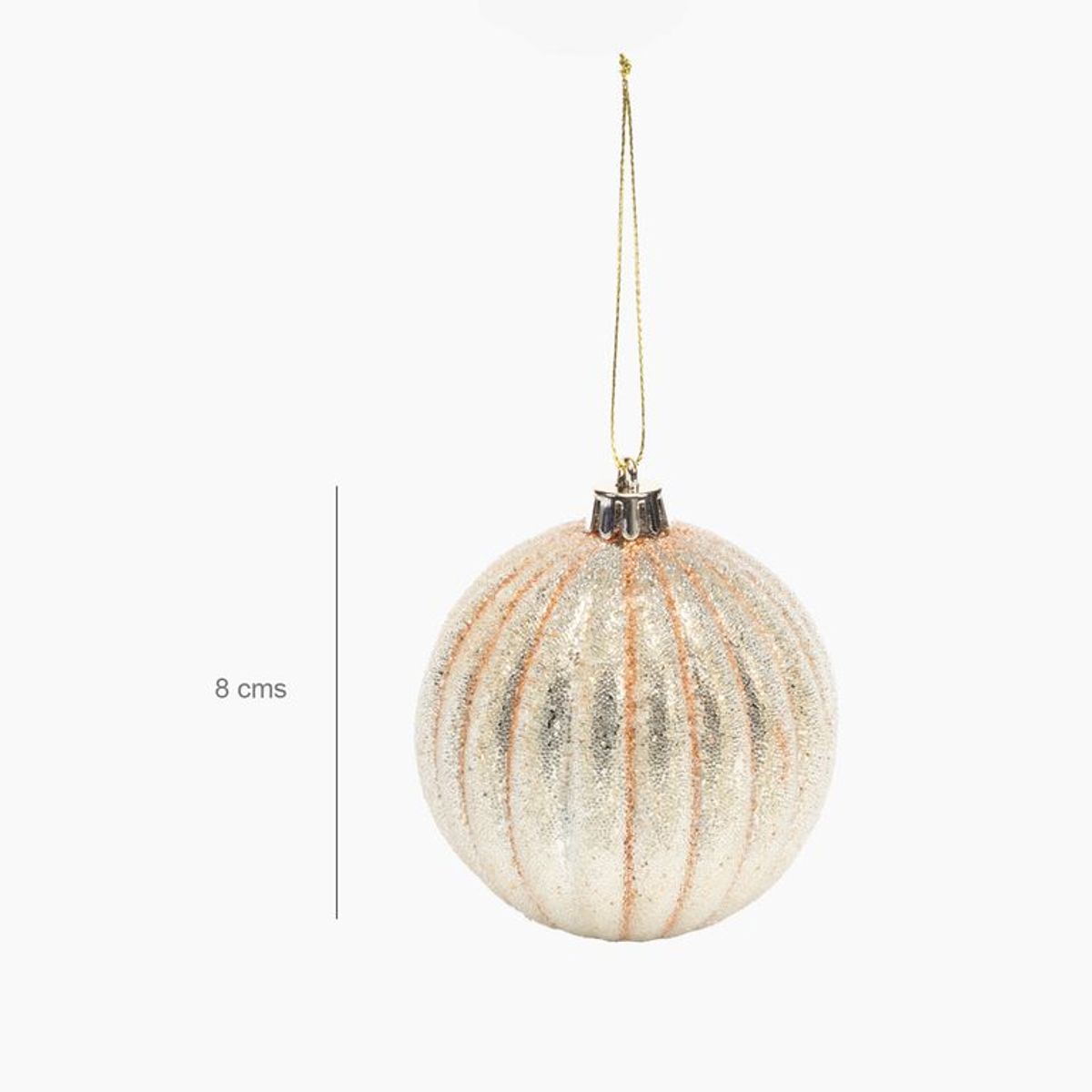 MICA - Bola Árbol navidad glitter dorada 8cm