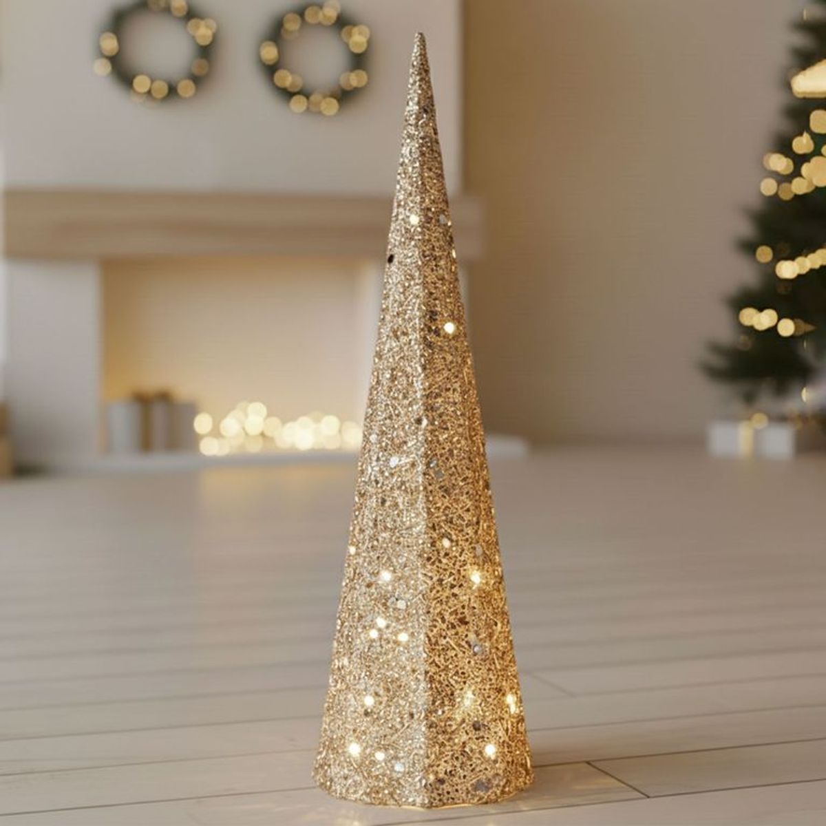 MICA - Adorno hogar luz pino led 60cm