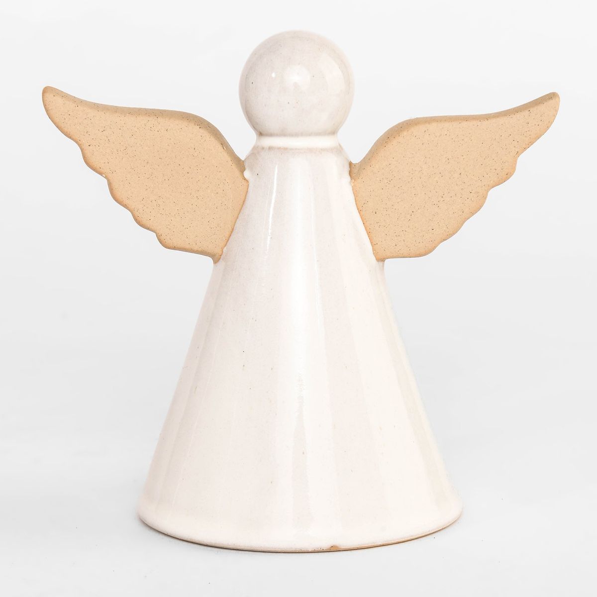 MICA - Adorno ángel Blanco madera 18x24cm