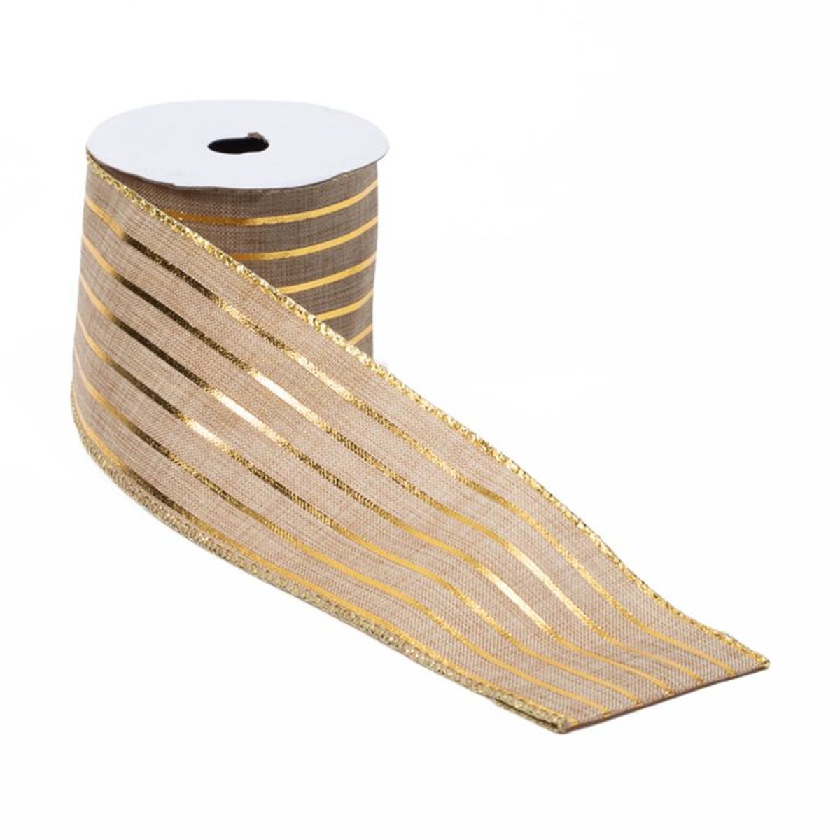 MICA - Cinta navideña azul y dorado 6cm