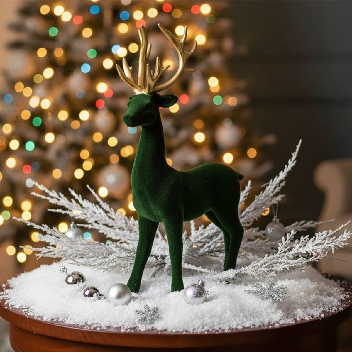 MICA - Adorno navideño reno velvet 32cm