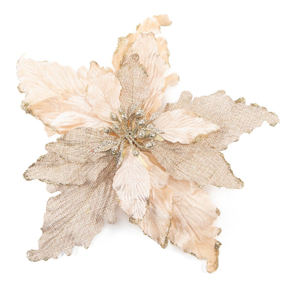 MICA - Poinsettia navideña dorada 27cm