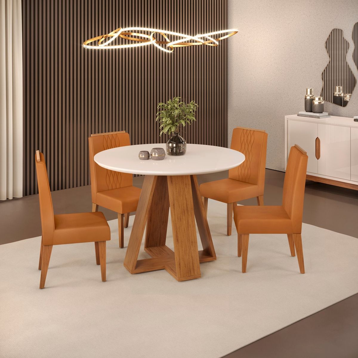 MICA - Juego De Comedor Celeste 4 Sillas