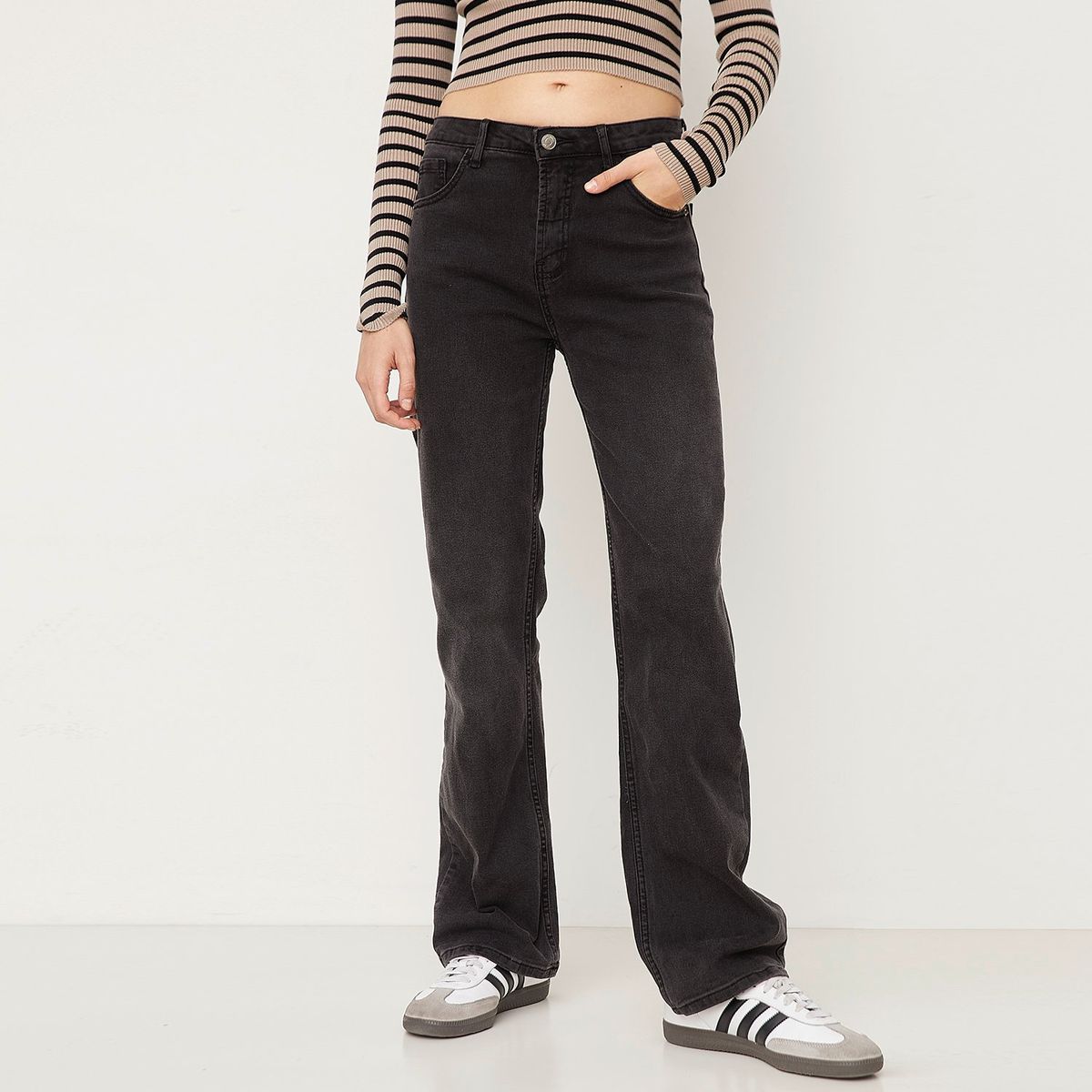 SYBILLA - Jean Straight Tiro Medio Mujer Sybilla.