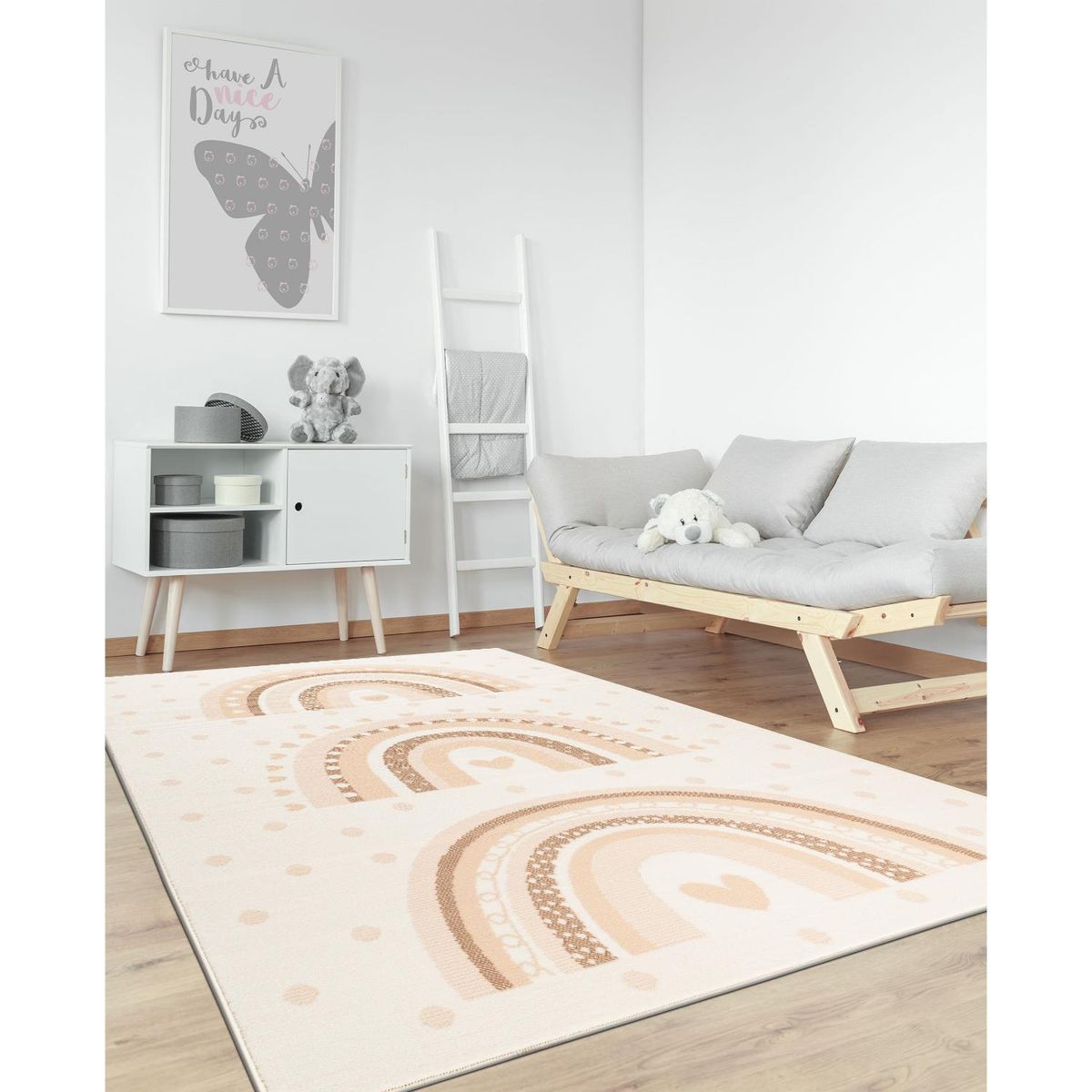 MICA - Alfombra Luna Arcoíris Infantil 160x225cm