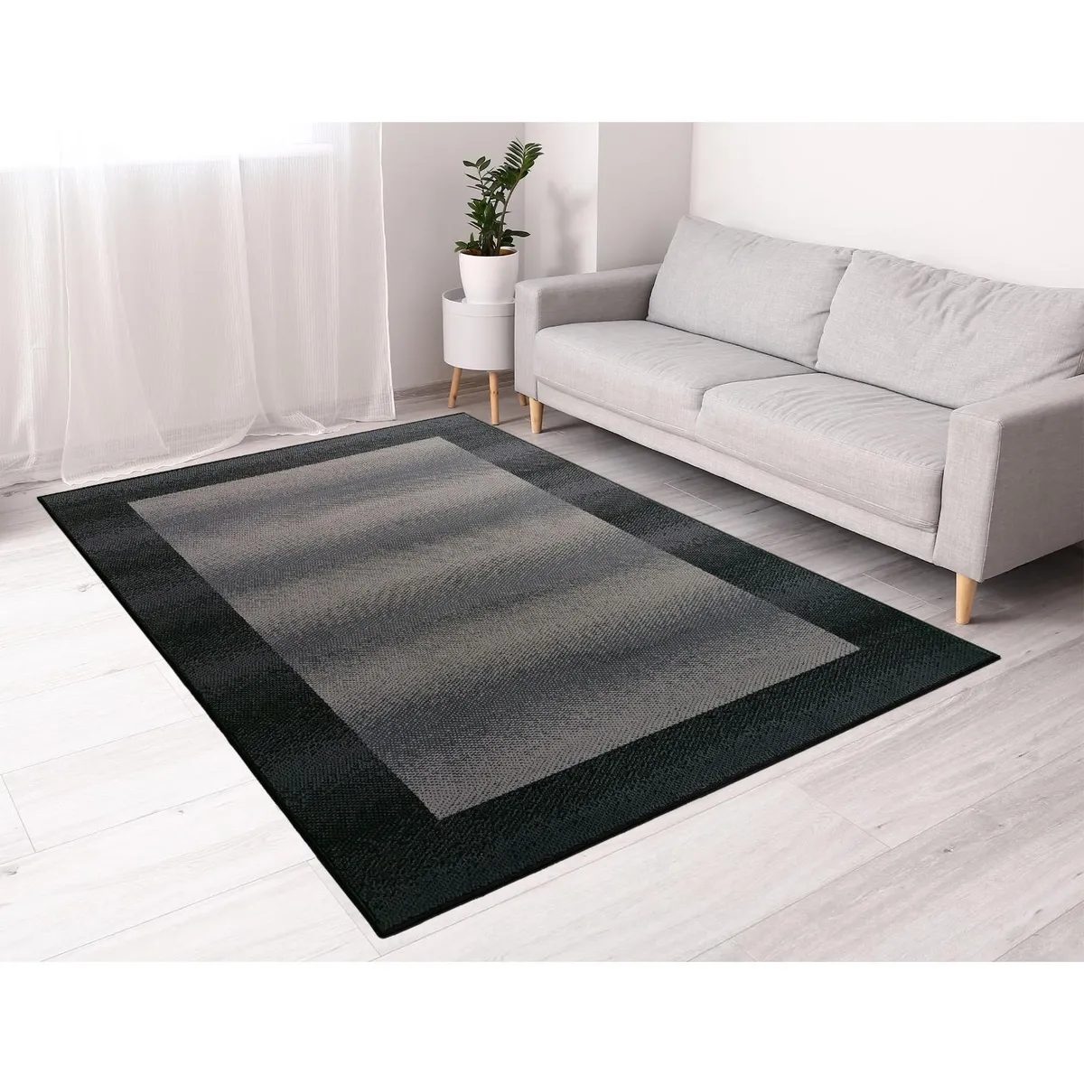 MICA - Alfombra luna diseño con borde 160x225cm 