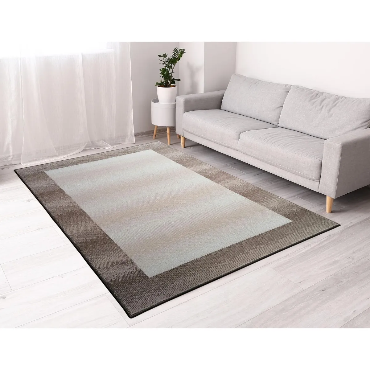 MICA - Alfombra luna diseño con borde 160x225cm 