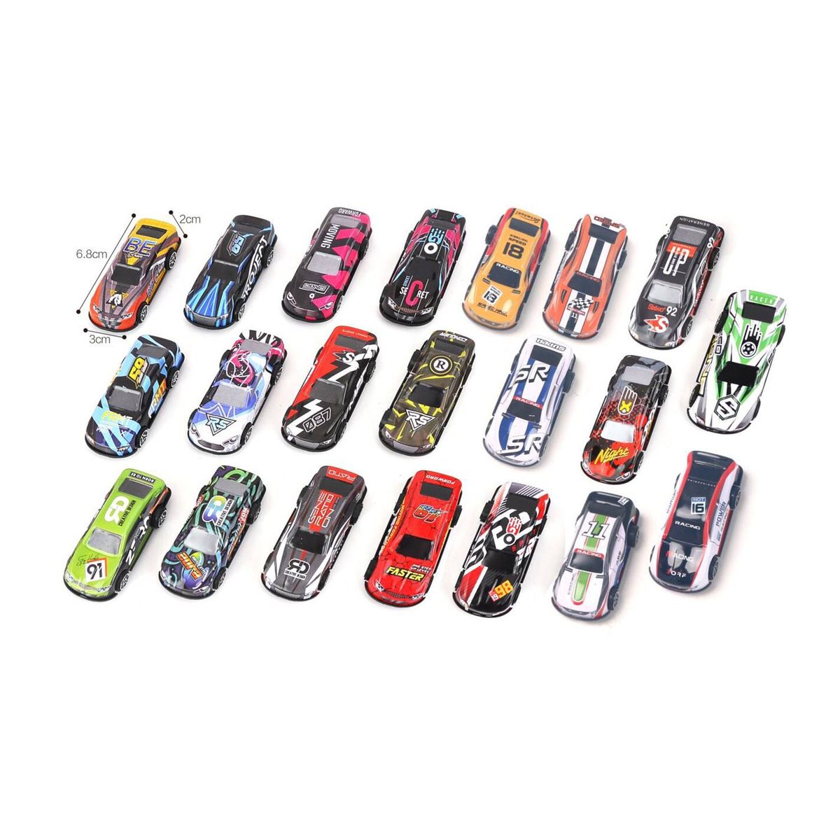 KIDS N PLAY - Juguete Pack X 20 Carros Die Cast Pull Bacz