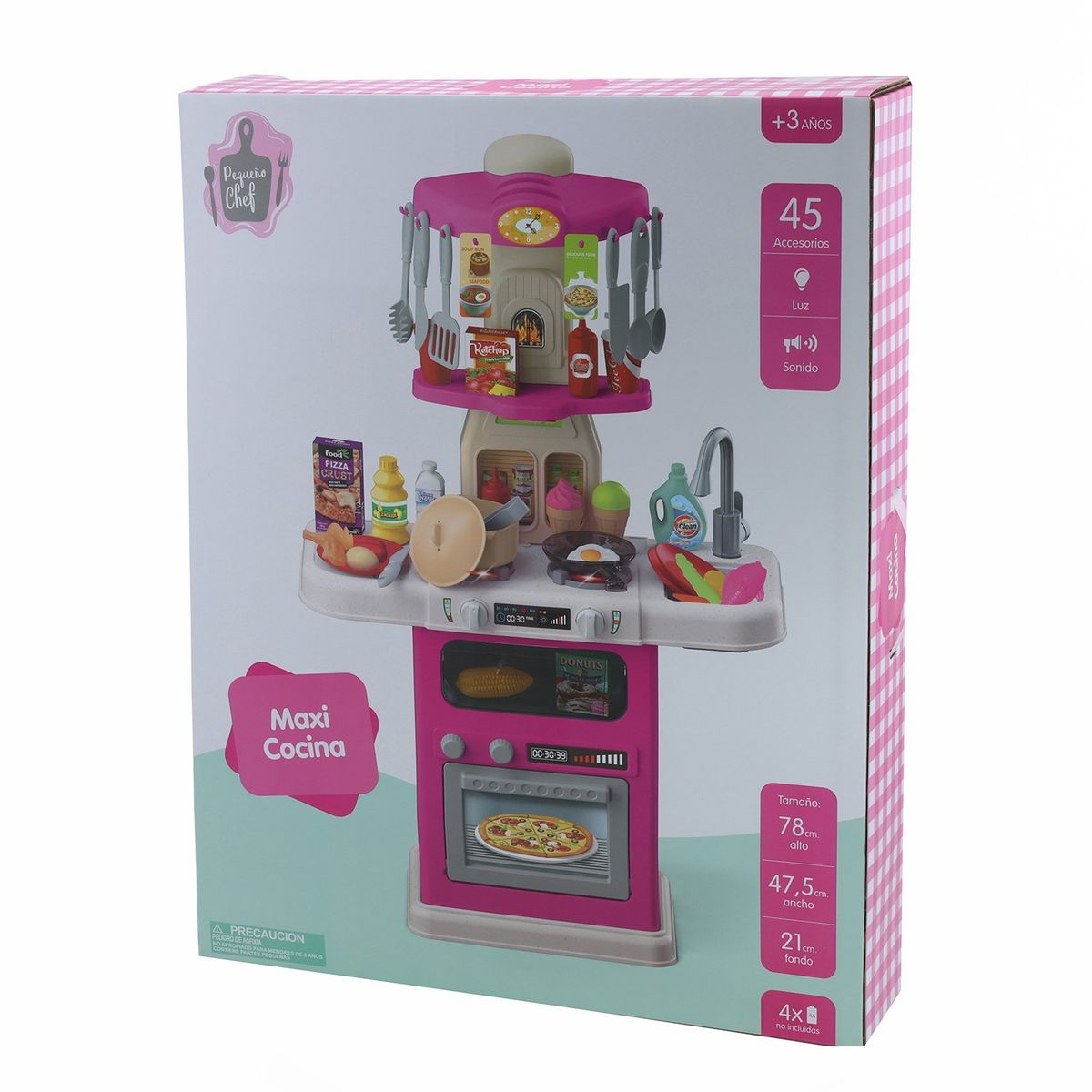 KIDS N PLAY - Juguete Cocina Pequeña Rosada 43 Piezas Kids N Play