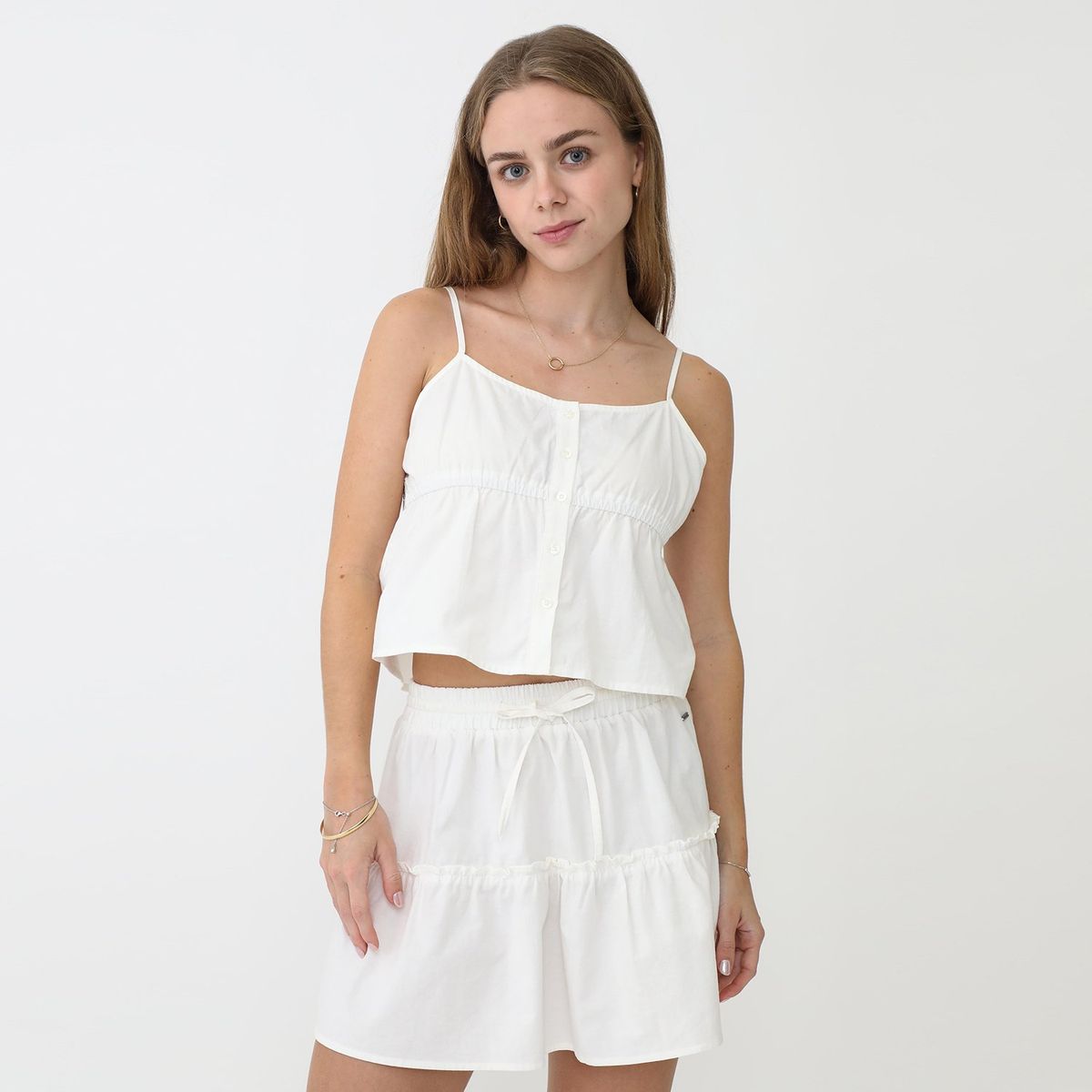 AMERICAN ABBEY - Blusa Sin Mangas 100% Algodón Mujer American Abbey