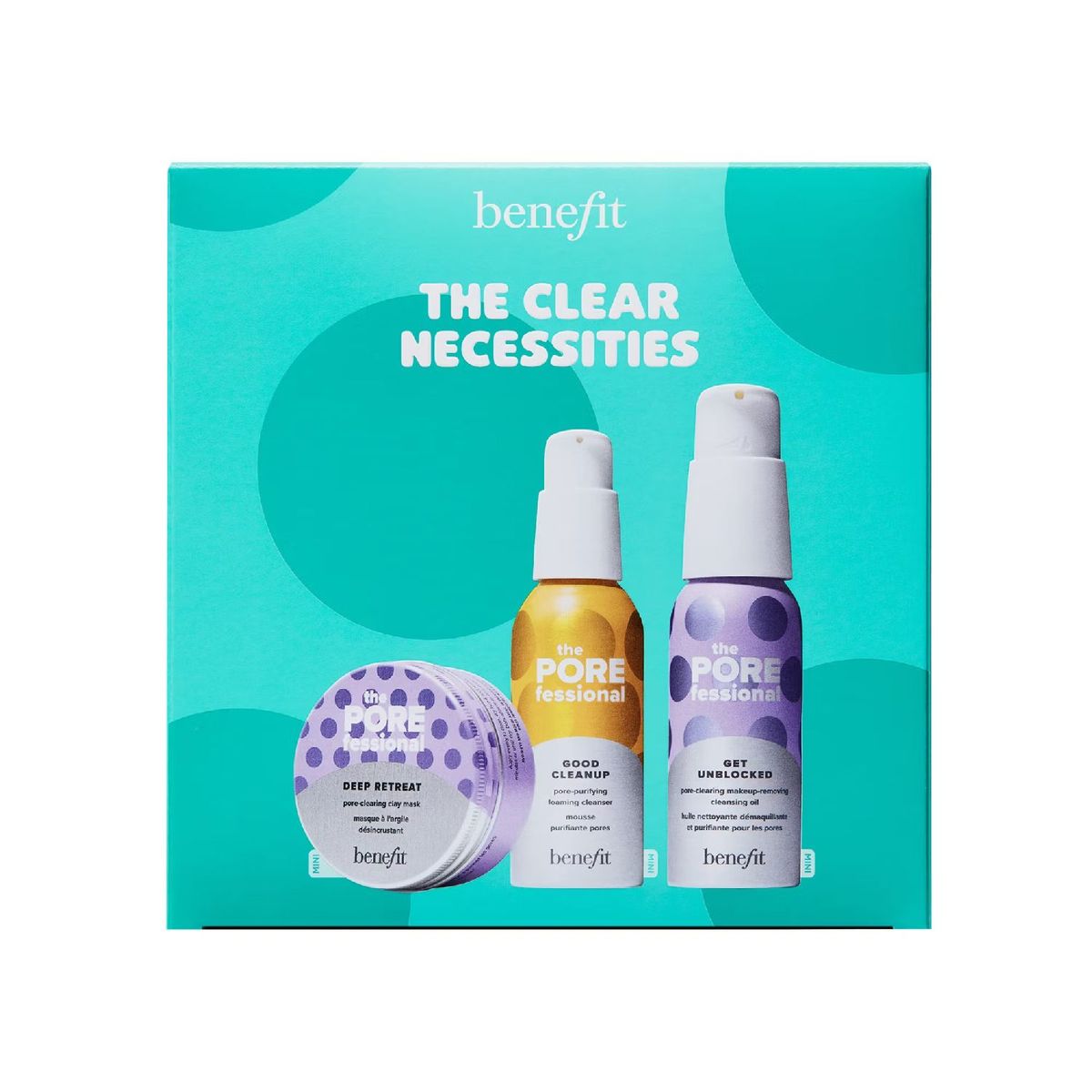 BENEFIT - The Clear Necessities - Mini Set Edición Limitada De Limpiadores Y Mascarillas Para Poros Benefit