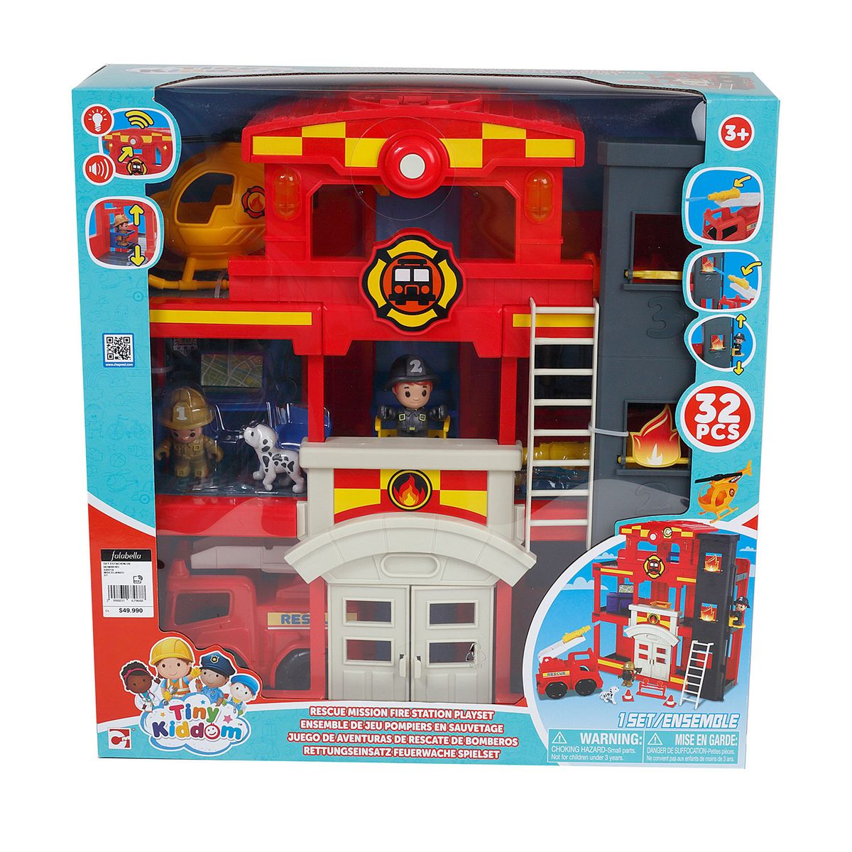 TINY KIDDOM - Set Estacion De Bomberos