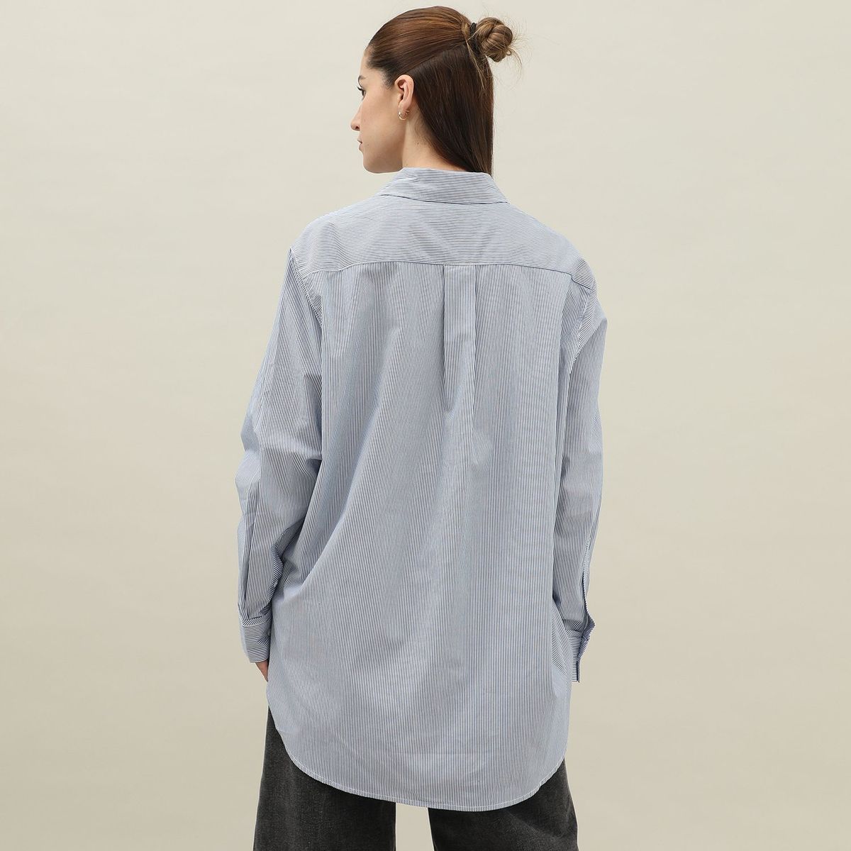 BASEMENT - Blusa Basement Manga Larga Algodón Mujer