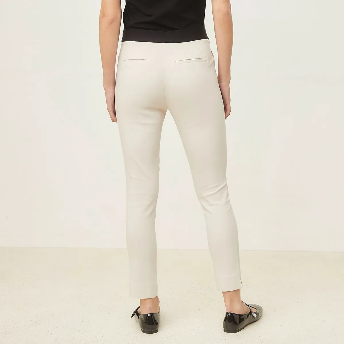 BASEMENT - Pantalon Straight Tiro Alto Mujer Basement
