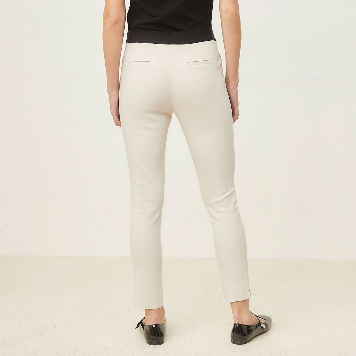 BASEMENT - Pantalon Straight Tiro Alto Mujer Basement