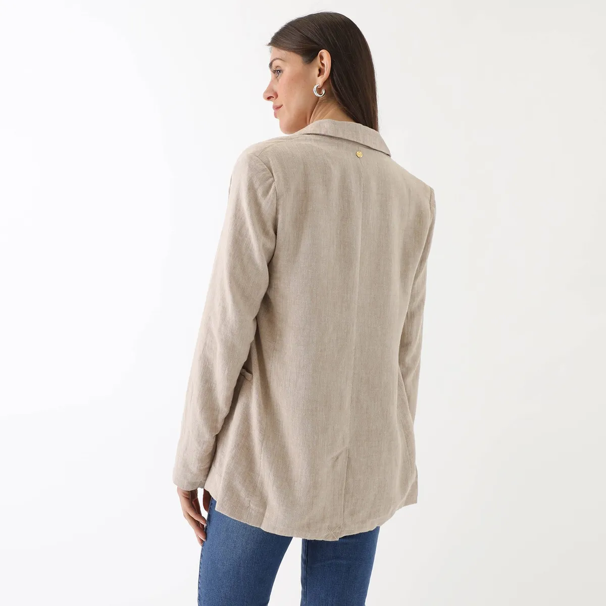 ELLE - Blazer Lino Mujer Elle
