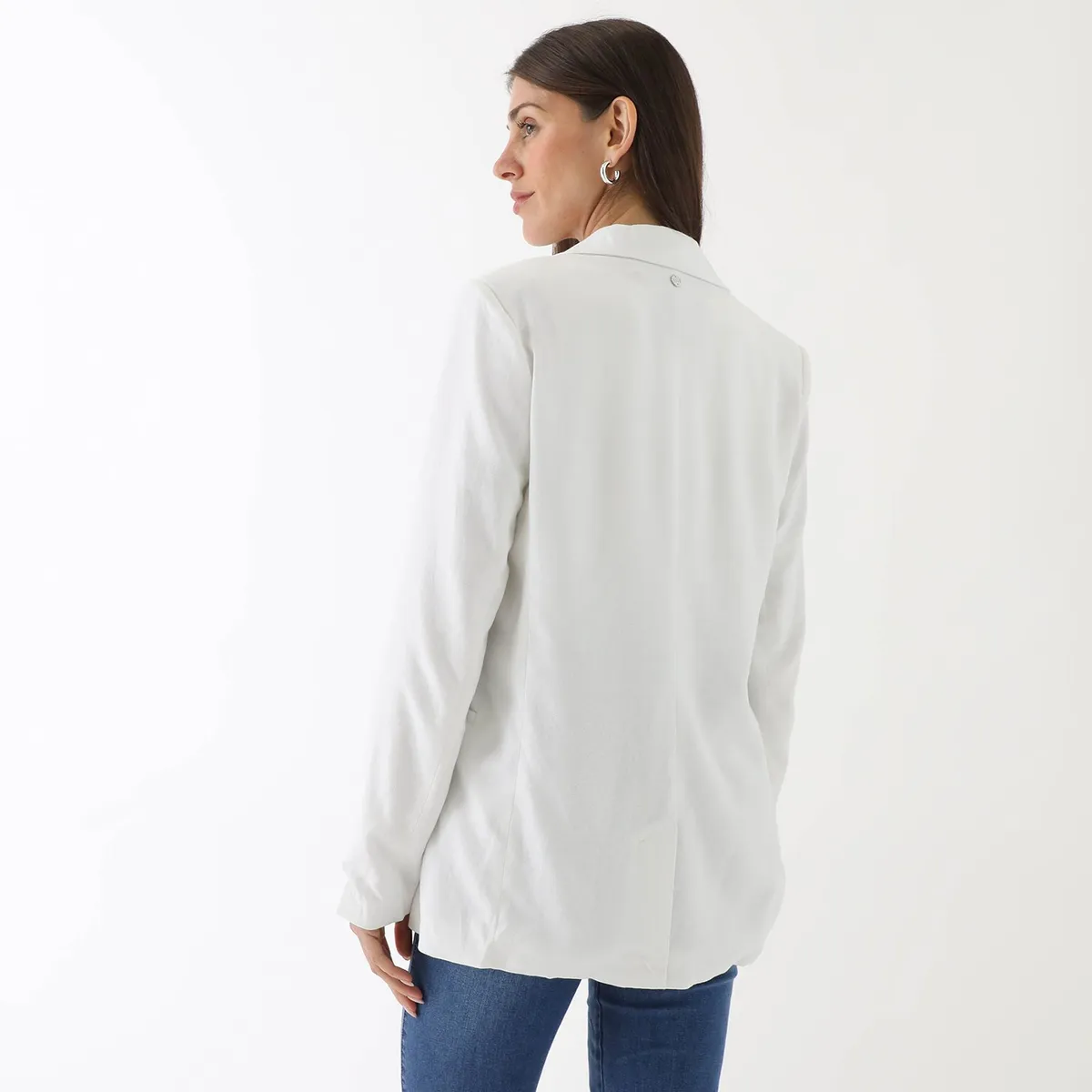 ELLE - Blazer Lino Mujer Elle
