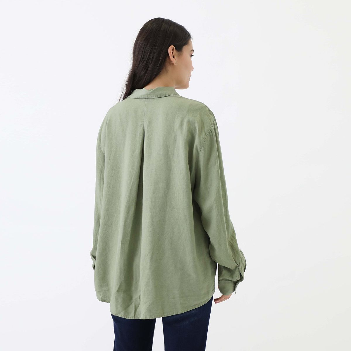 APOLOGY - Blusa Apology Manga Corta Verde Casual
