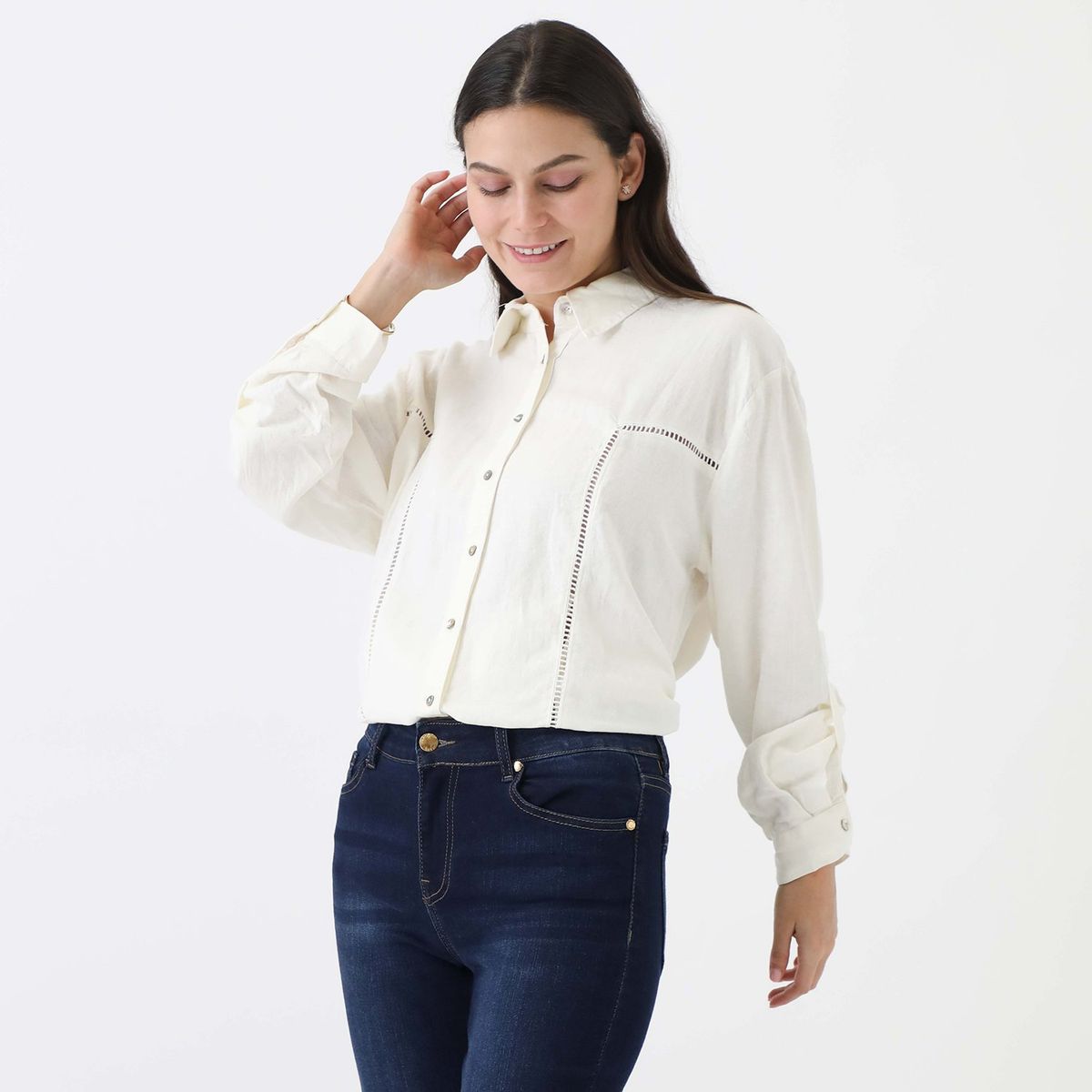 APOLOGY - Blusa Apology Manga Corta Verde Casual