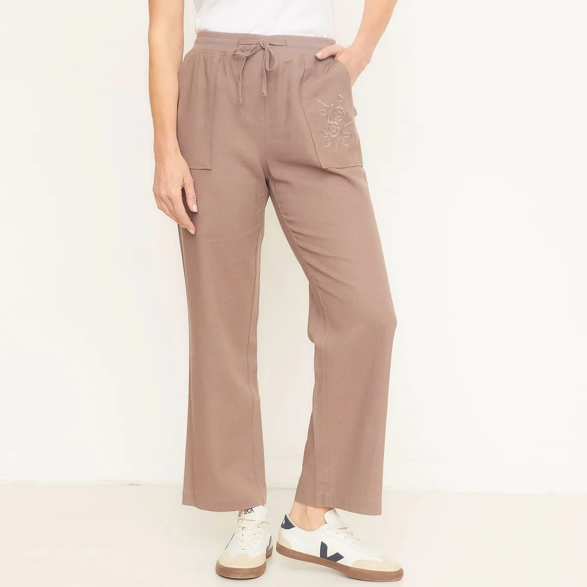 NEWPORT - Pantalón Newport Casual Tiro Medio Para Mujer