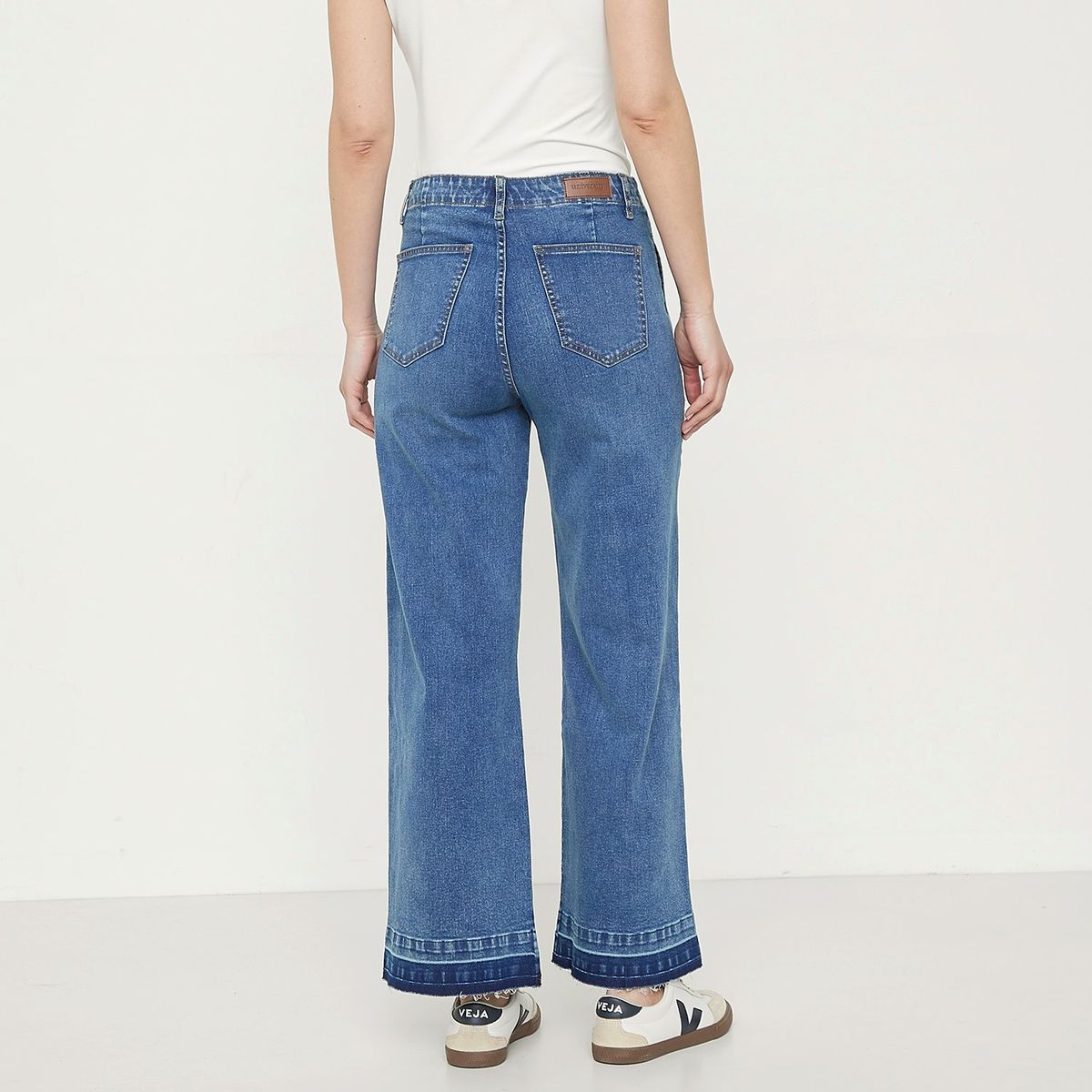 UNIVERSITY CLUB - Jean Wide Leg Tiro Alto Mujer University Club