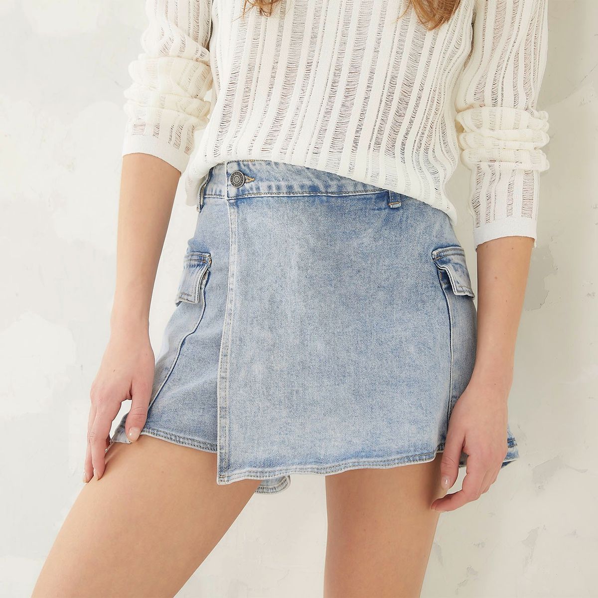 DENIMLAB - Falda Jeans Casual Mujer Denimlab