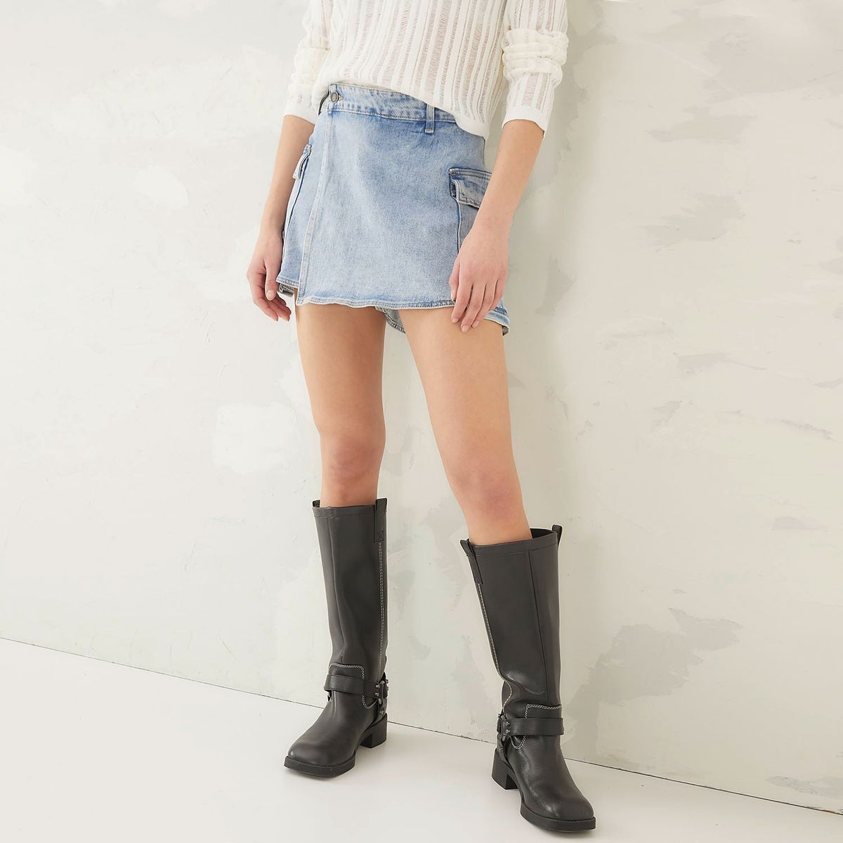 DENIMLAB - Falda Jeans Casual Mujer Denimlab