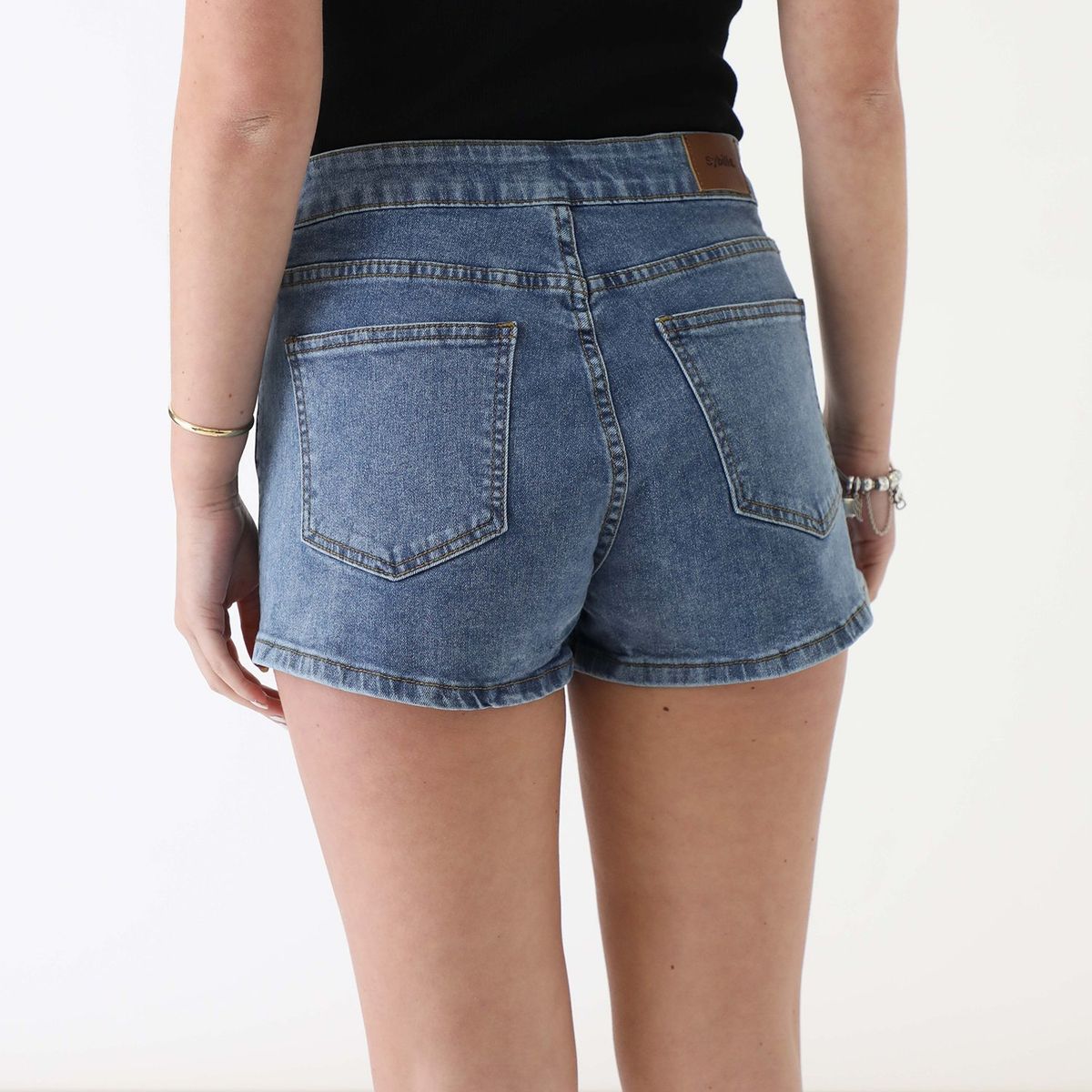 SYBILLA - Falda Jean Sybilla Midi Casual Con Diseño Cruzado