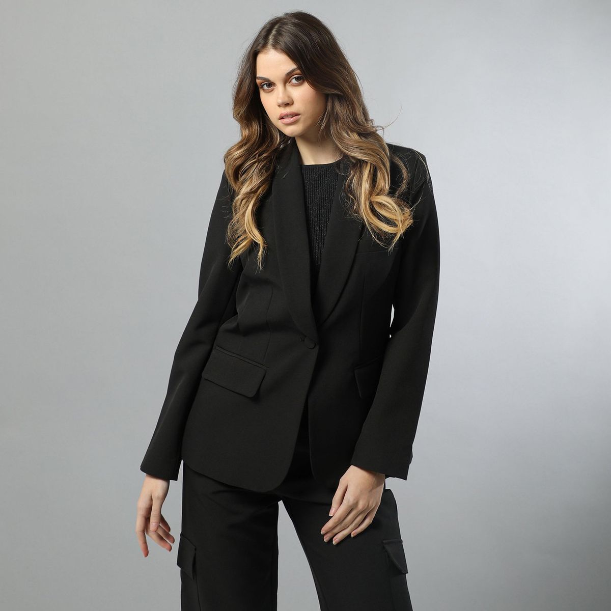 MOSSIMO - Blazer Manga Larga Mujer Mossimo