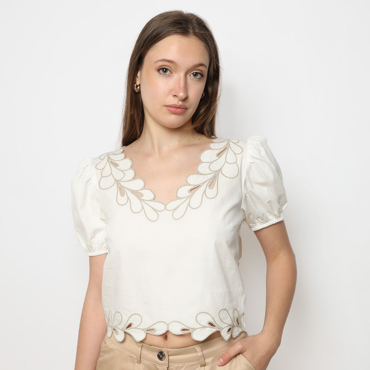 BASEMENT - Blusa Casual 100% Algodón Mujer Basement