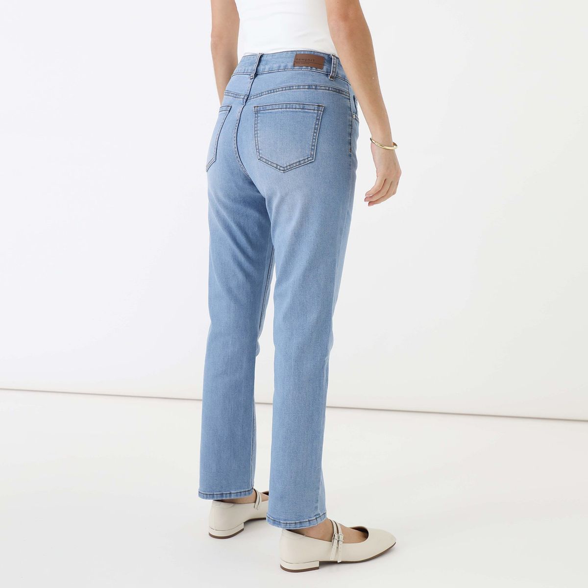 NEWPORT - Jean Straight Tiro Medio Mujer Newport
