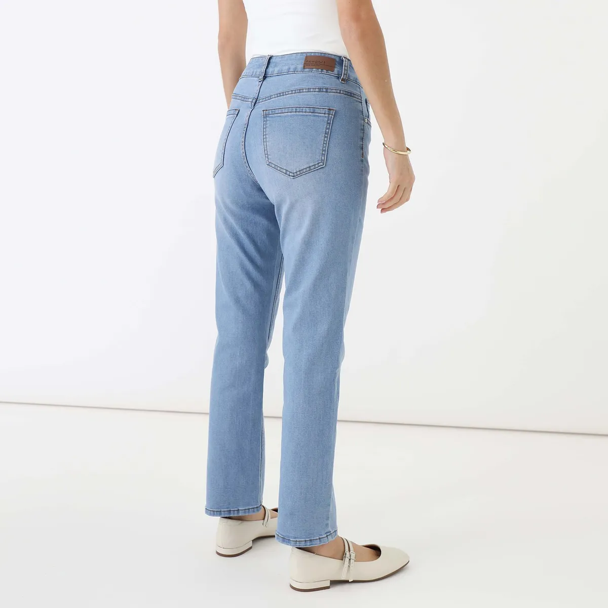 NEWPORT - Jean Straight Tiro Medio Mujer Newport