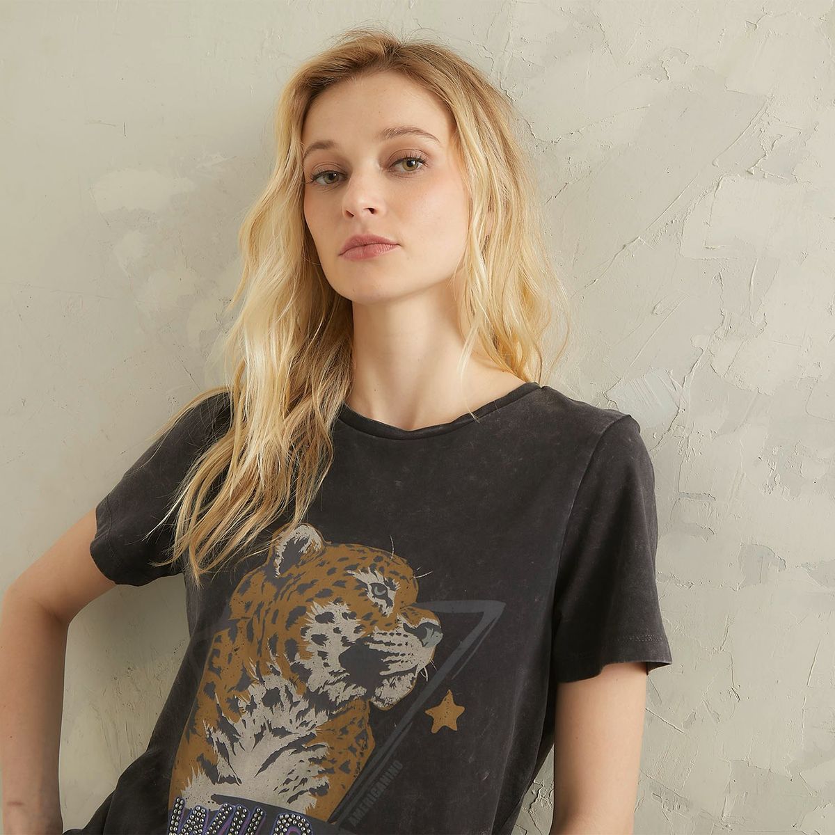 DENIMLAB - Polo Denimlab Manga Corta Estampada Mujer Algodón Casual