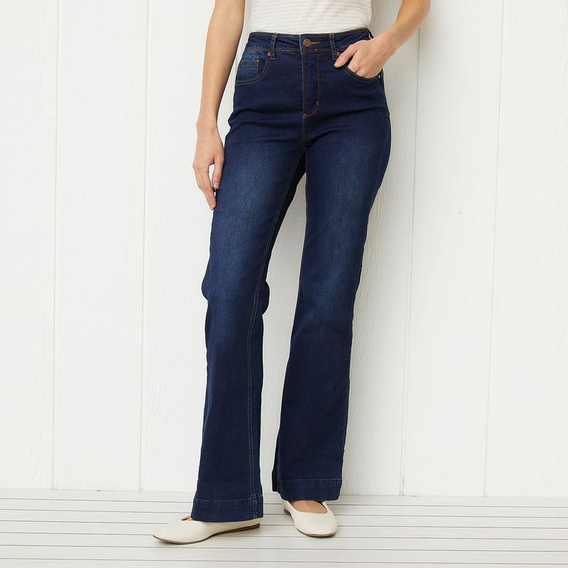 ELLE - Jean Flare Tiro Medio Mujer Elle