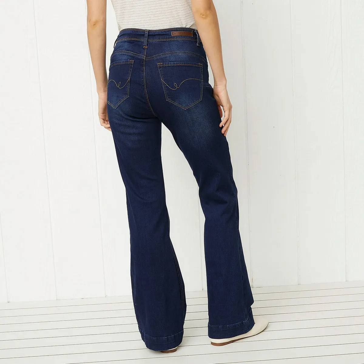 ELLE - Jean Flare Tiro Medio Mujer Elle