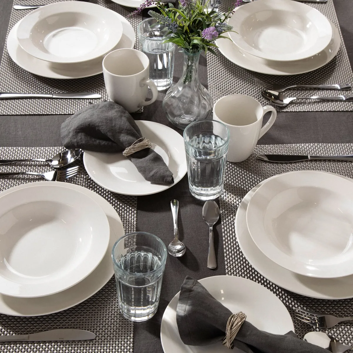 MICA - Juego de Vajilla Porcelana Combo 60 Piezas