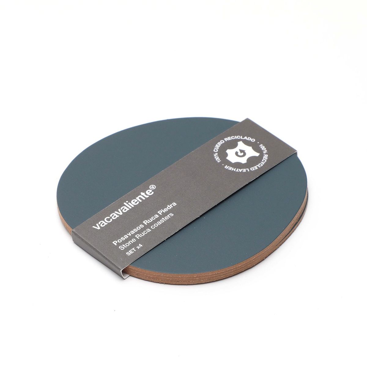 VACAVALIENTE - Set X4 Posavasos Piedra Navy