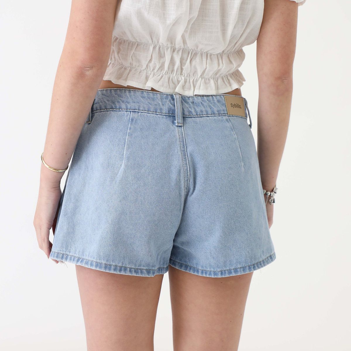 SYBILLA - Falda Short Sybilla 100% Algodón Midi