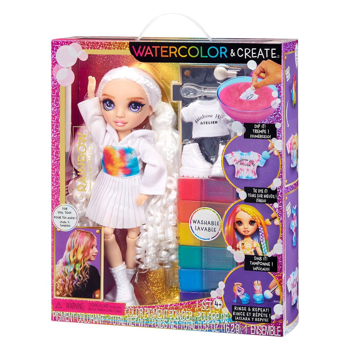 RAINBOW HIGH - Rainbow High Watercolor & Create New Theme Dolls- Brown Eyes