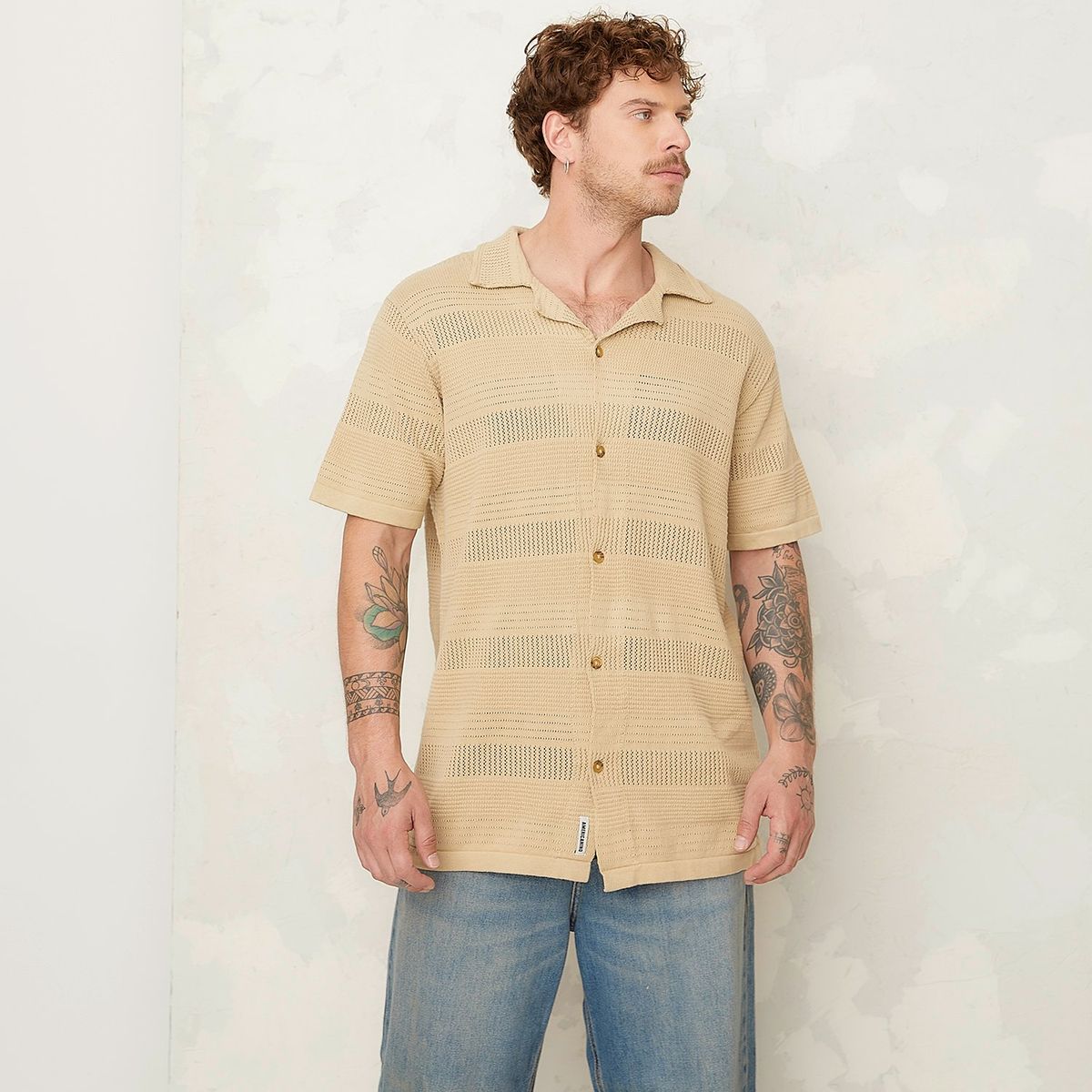DENIMLAB - Camisa 100% Algodón Hombre Denimlab