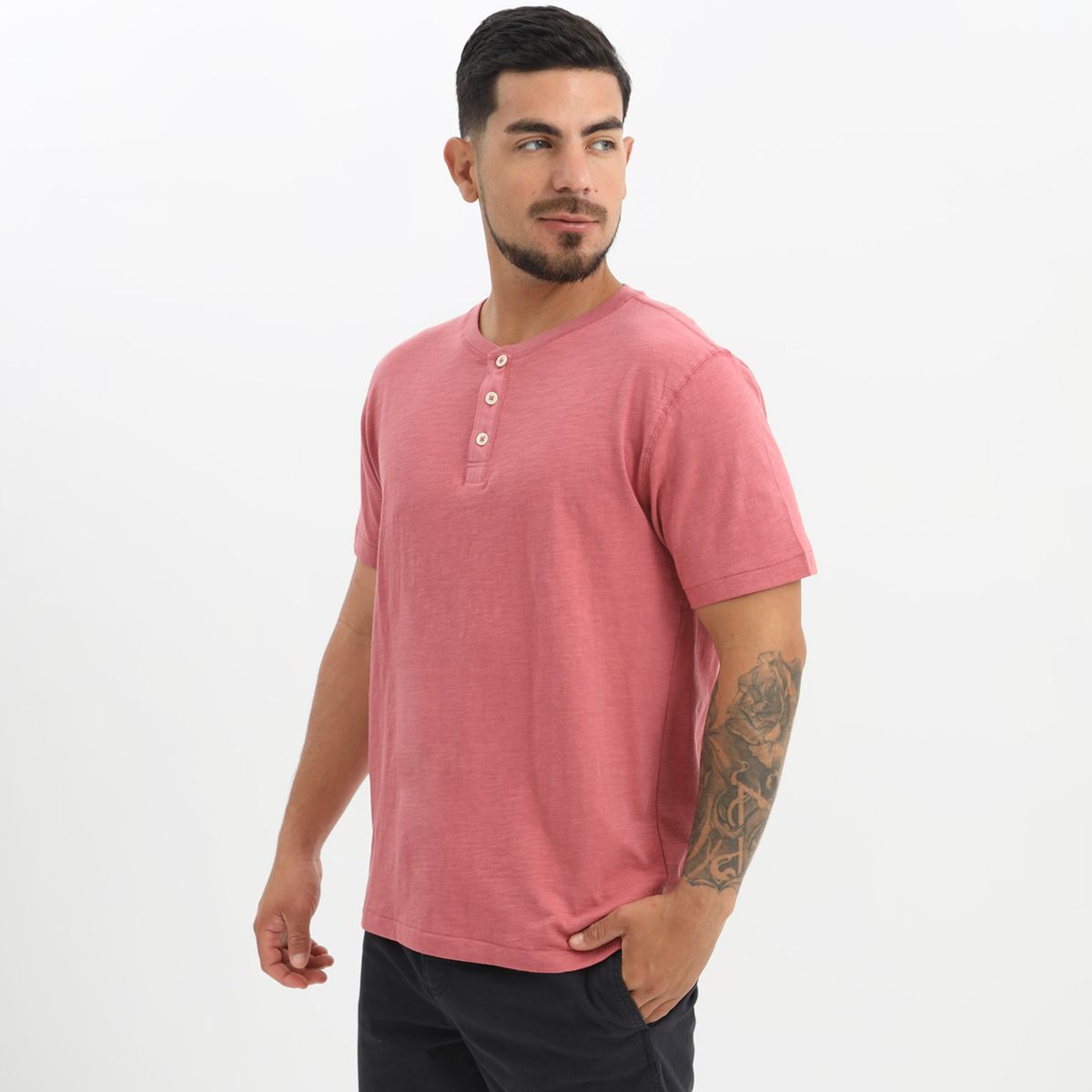 BASEMENT - Polo Basement 100% Algodón Manga Corta Cuello Con Botones