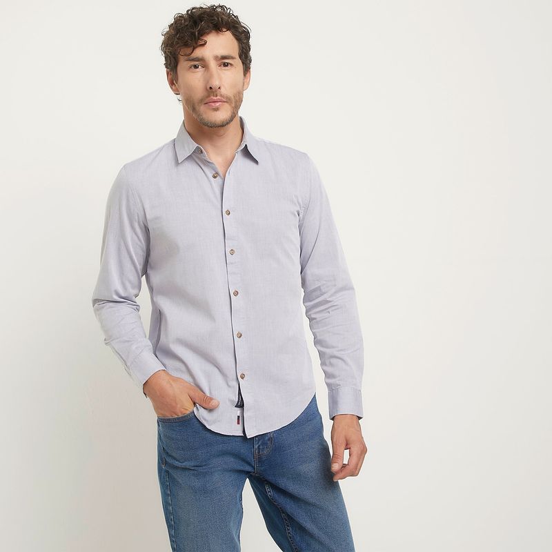 UNIVERSITY CLUB - Camisa Manga Larga 100% Algodón Hombre University Club