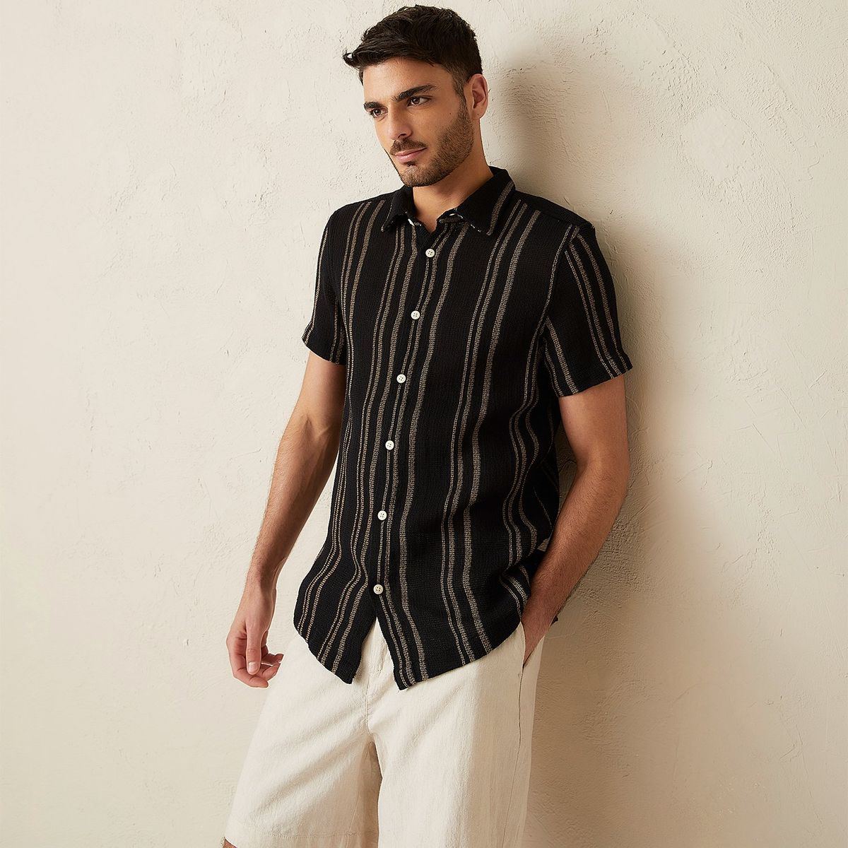 BASEMENT - Camisa Algodón Hombre Basement