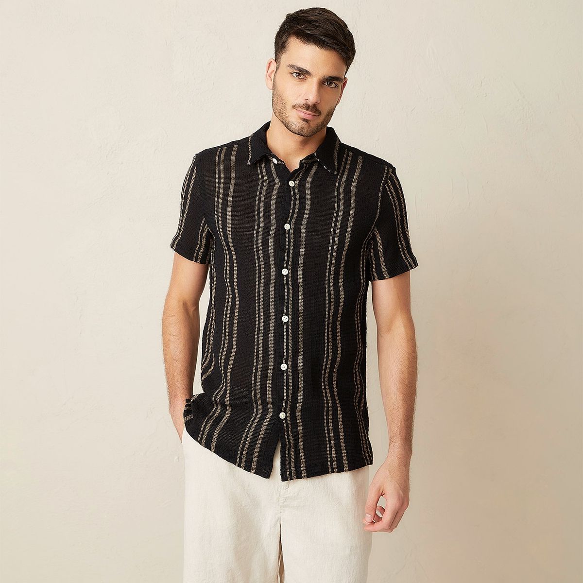 BASEMENT - Camisa Algodón Hombre Basement