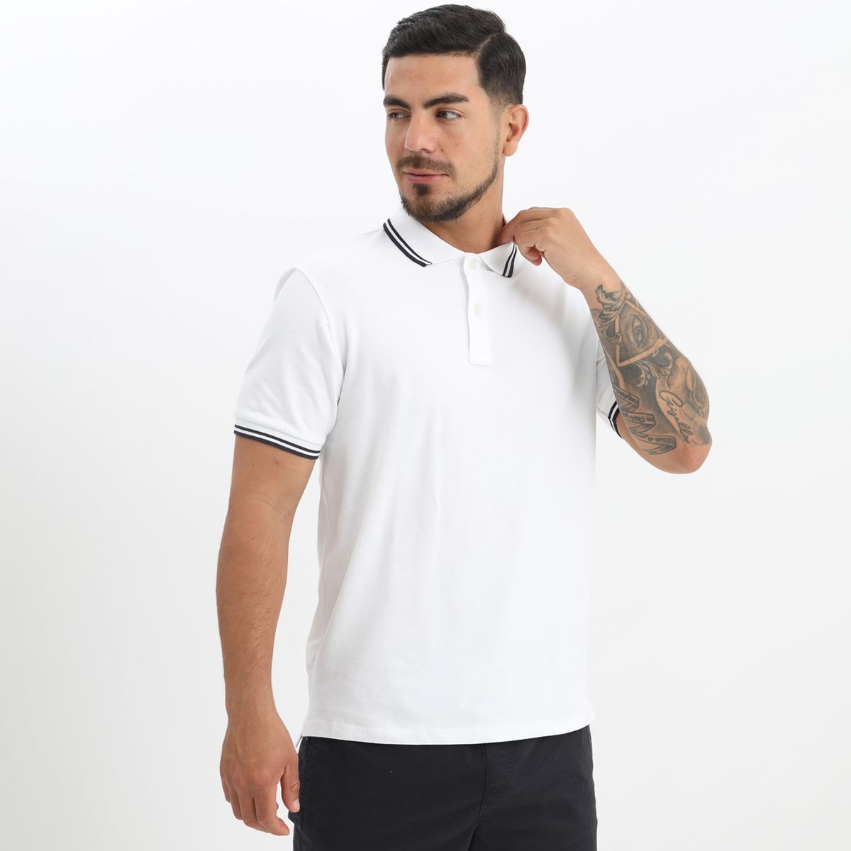 BASEMENT - Polo Basement Manga Corta Algodón Cuello