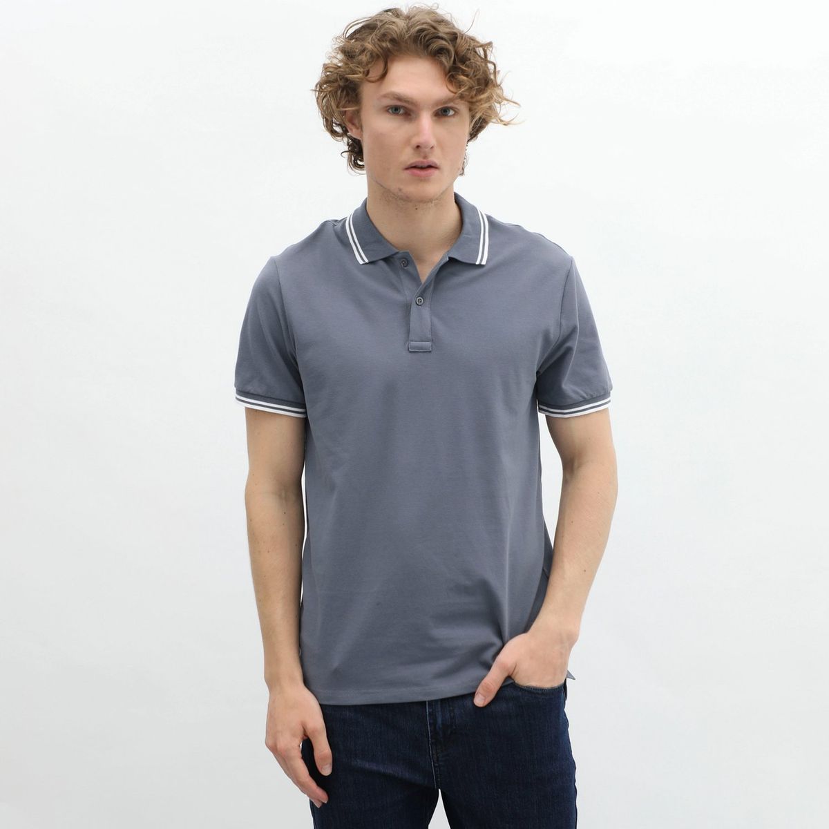 BASEMENT - Polo Basement Manga Corta Algodón Cuello