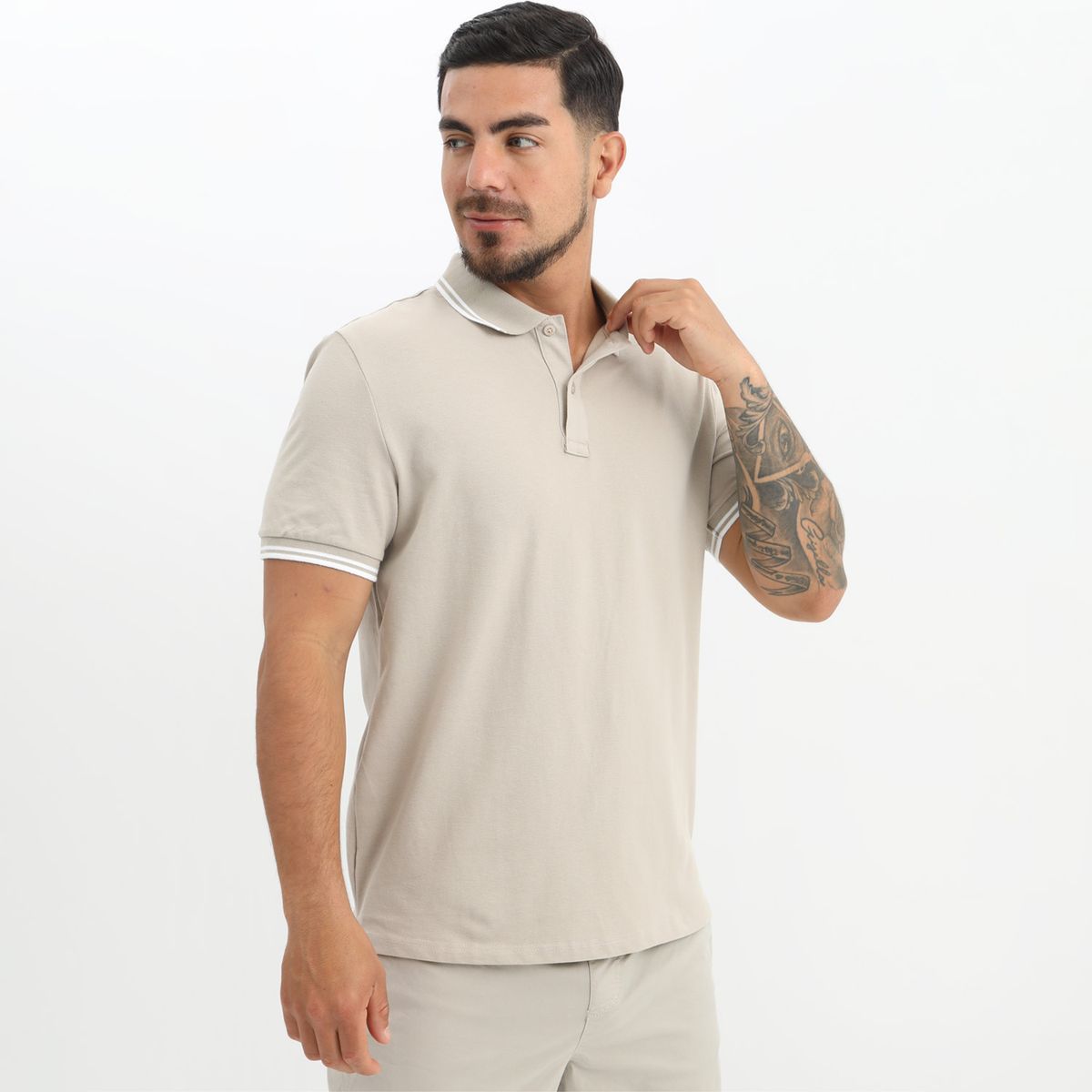 BASEMENT - Polo Basement Manga Corta Algodón Cuello