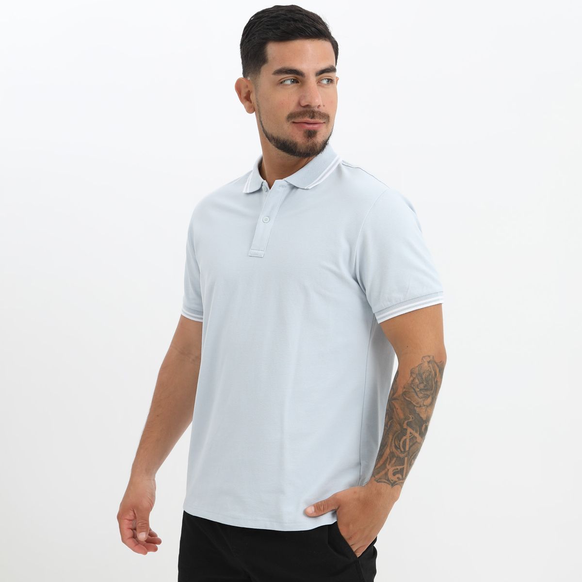 BASEMENT - Polo Basement Manga Corta Algodón Cuello