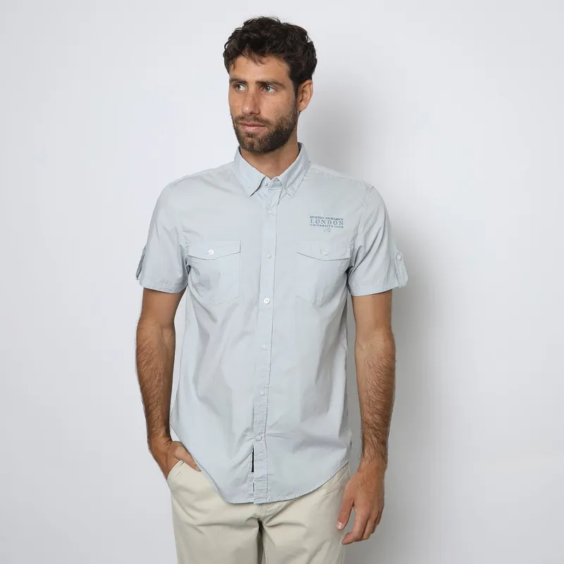 UNIVERSITY CLUB - Camisa Manga Corta 100% Algodón Hombre University Club 